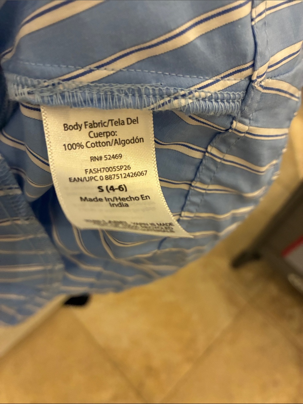 Blue Striped Shirt Dress - Casual Button-Front - Picture 3 of 4